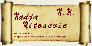 Nadja Mitošević vizit kartica